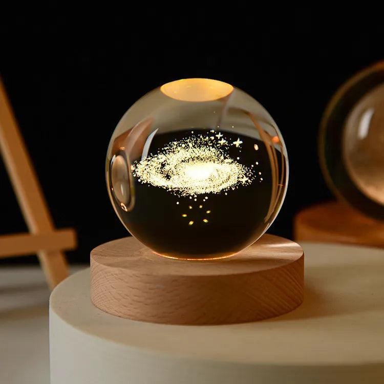 3D Crystal ball Planet Night Light