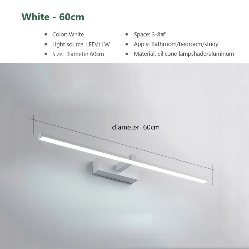 Modern LED Wall Light Bathroom Hardware Wall Lamp
