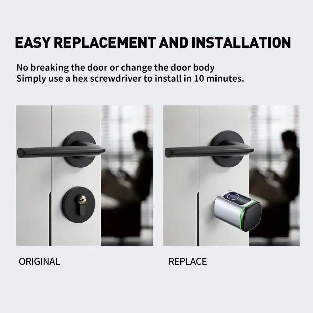 Smart  Lock With Tuya Bluetooth Fingerprint 13.56mhz IC Card Include