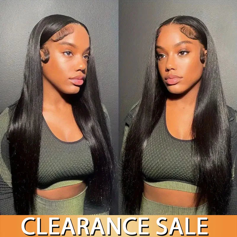 Straight 13x6 HD Transparent Lace Frontal Wigs 180% Density 30 36 Inch 13x4 Lace Front Human Hair Bone Brazilian 4x4 Closure Wig