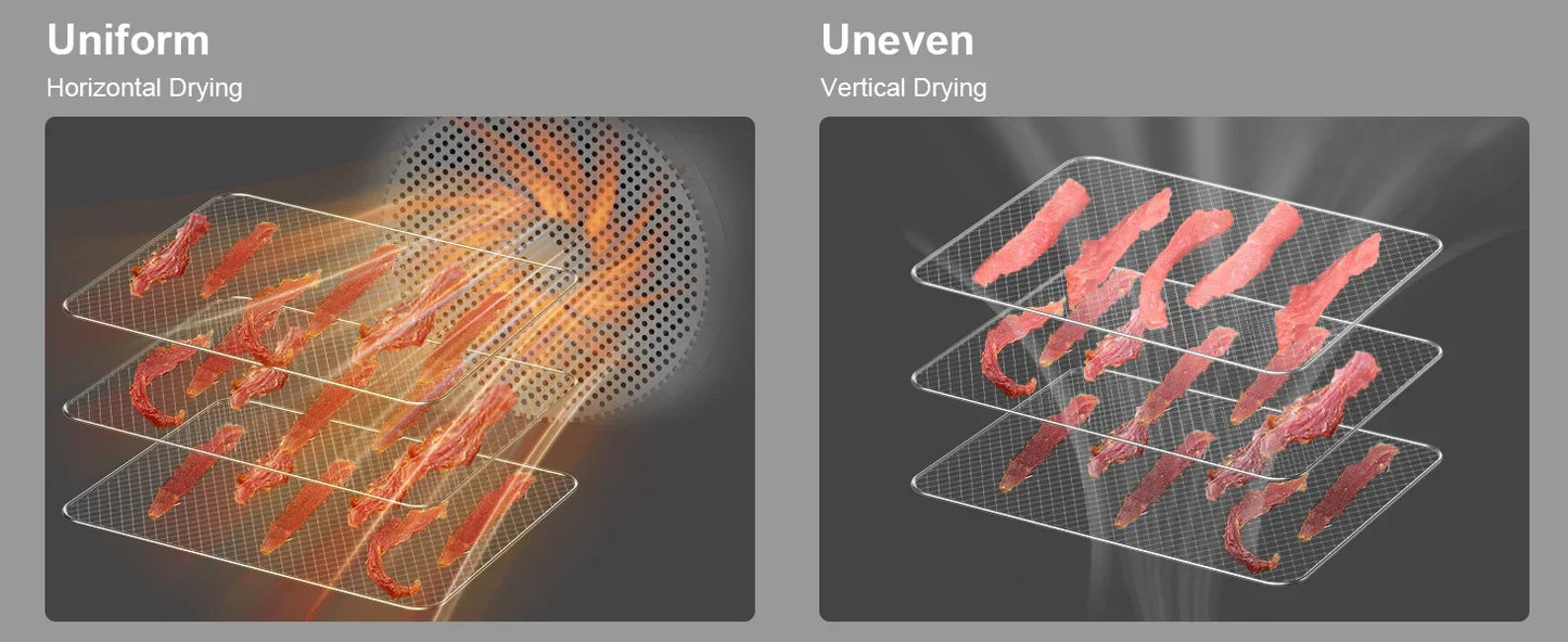 BioloMix 6 Trays Food Dehydrator with LED Touch Control,Digital Temperature and Time,Dryer for Fruit Vegetable Meat Beef Jerky