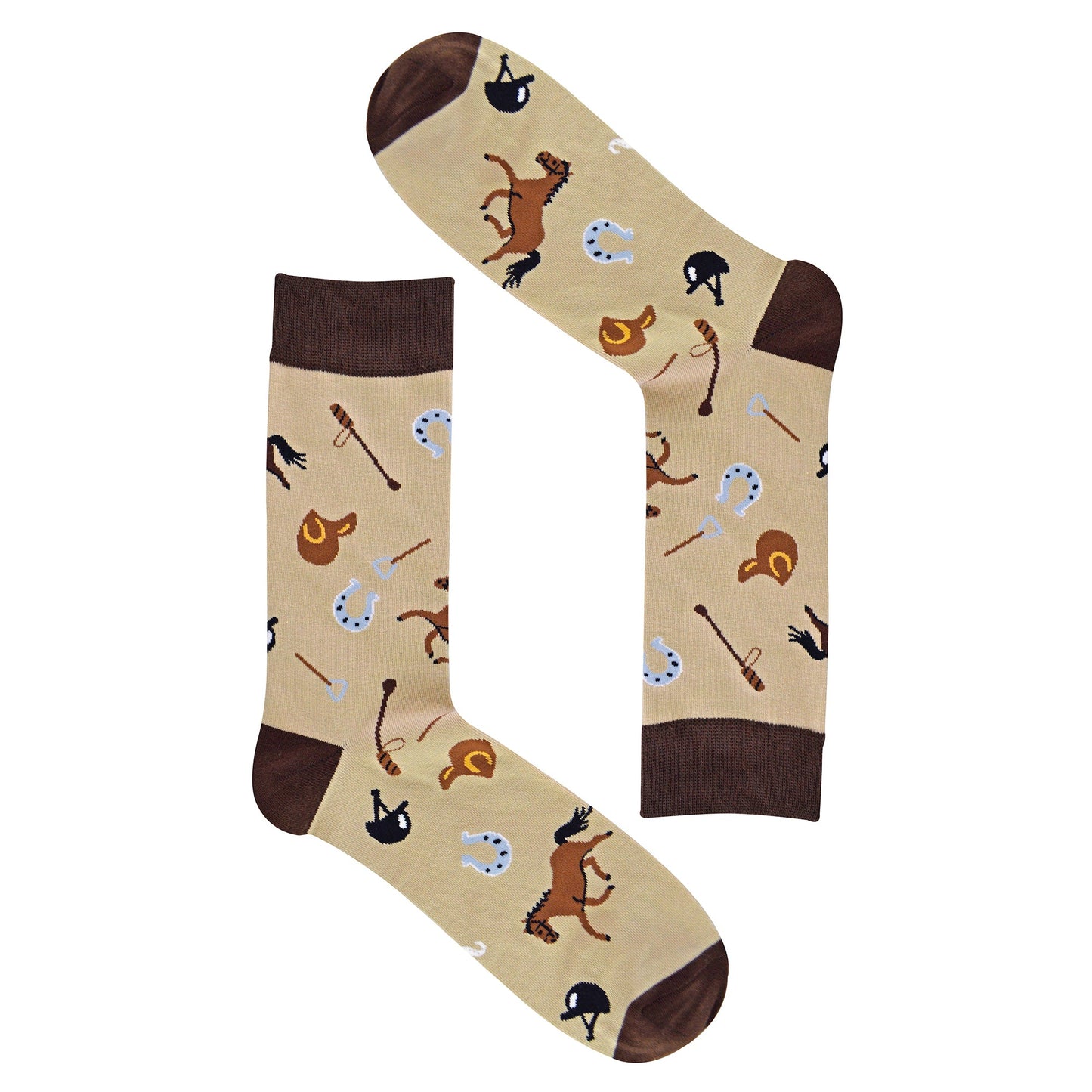 1 Pack Mens & Ladies Sports Themed Crew Cotton Socks