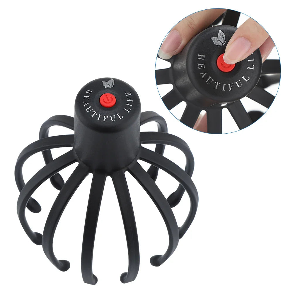 Electric Scalp Massager - Octopus Claw Head Massager for Stress Relief Headache Vibration