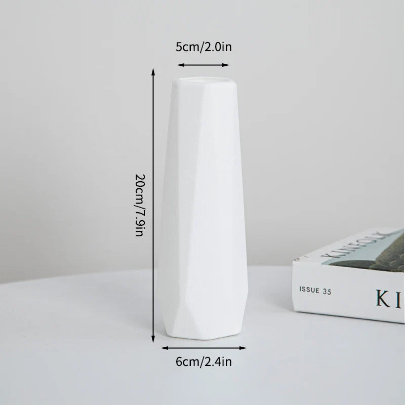 1PC Plastic Spiral White Vase Hydroponic Pot