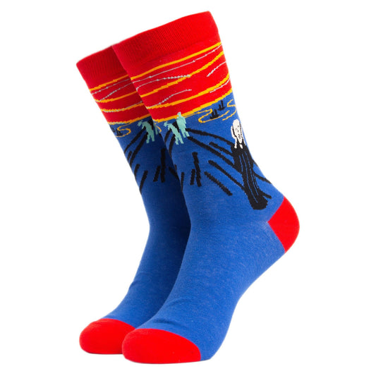 1 Pack Mens & Ladies Novelty Art Crew Cotton Socks