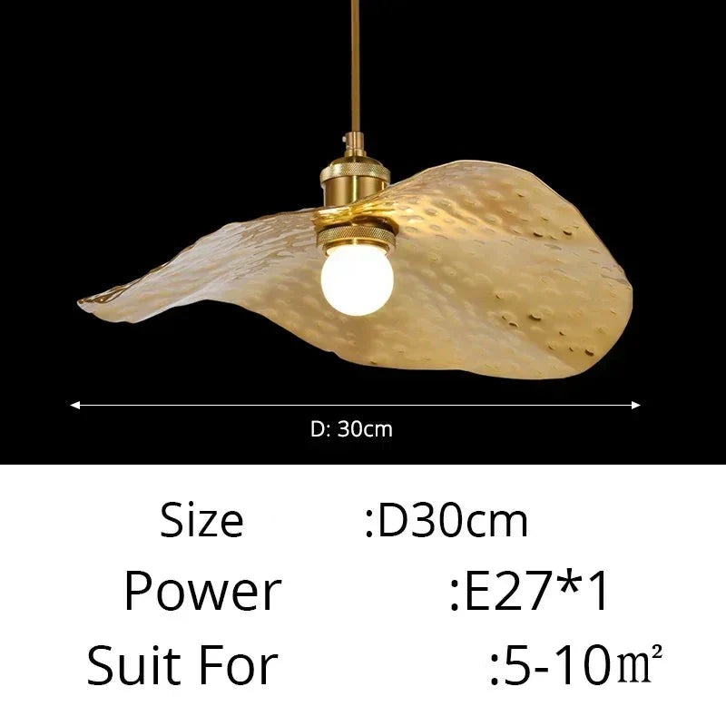 Lotus Leaf Chandelier Kitchen Retro Creative Light