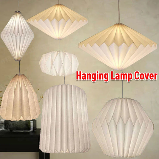 Hanging Lamp Cover Nordic Style Chandelier Lamp Shade Creative Folding Decorative Pendant Light Shade for Living Room Decor