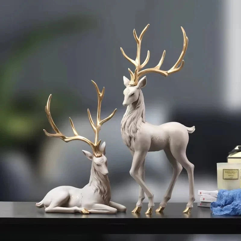 35cm High-End Deer Sculpture