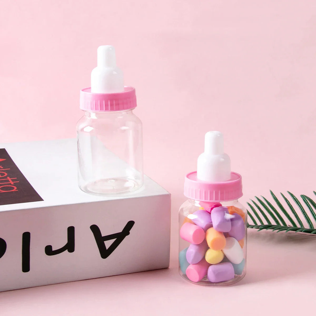 Baby Shower Candy Bottles - Pink Blue Gender Reveal Party Favors
