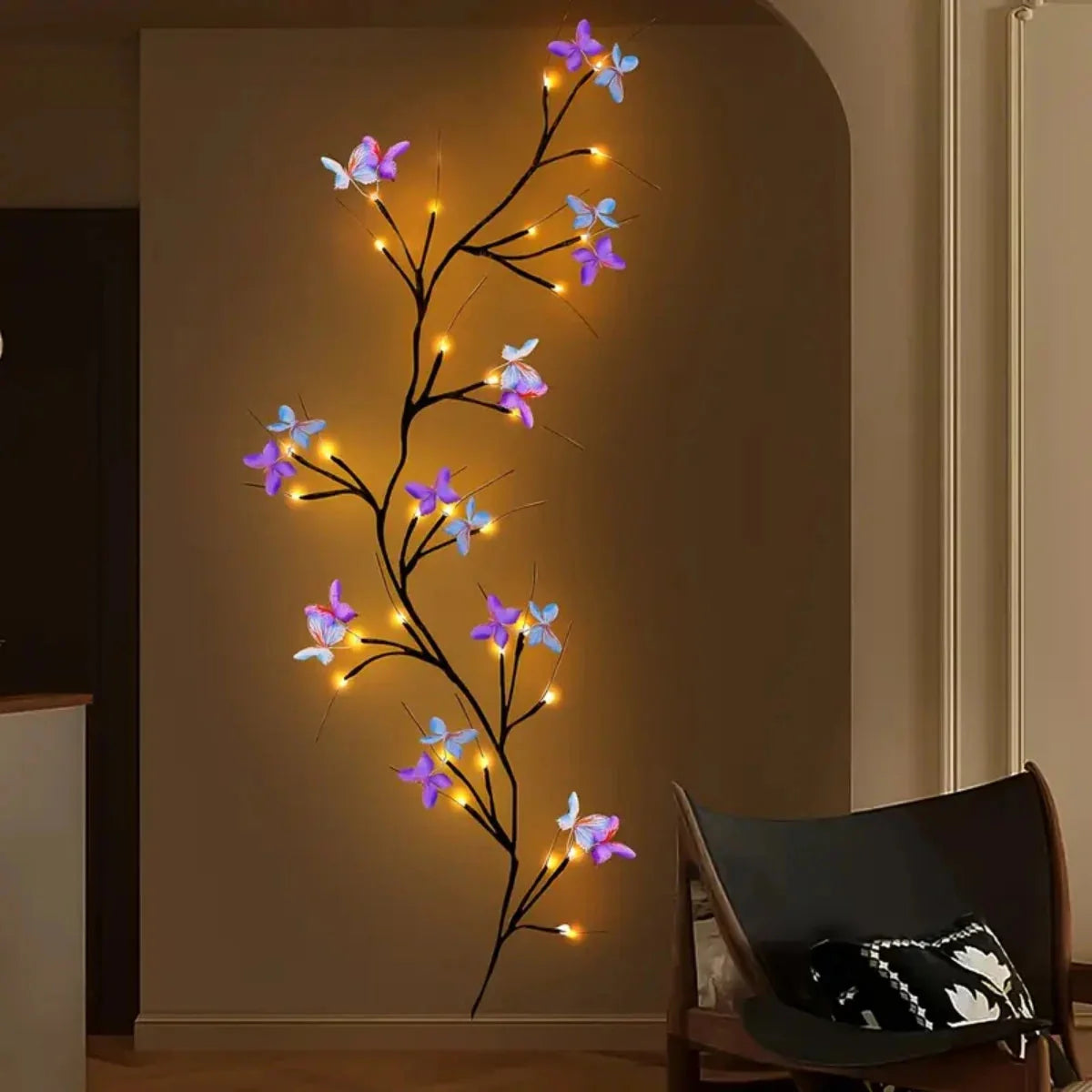 30LED Enchanted Willow Vine Light With Butterfly USB Powered 8 Lighting Modes & Waterproof