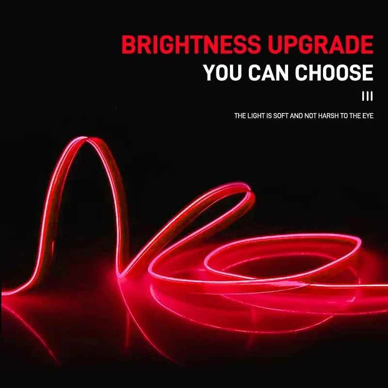 1M/3M/5M Car Interior Led Decorative Lamp EL Wiring Neon Strip For Auto DIY Flexible Ambient Light USB Party Atmosphere Diode