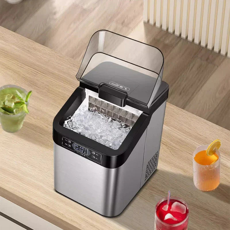 Commercial ice machine small household 30 kg desktop square ice milk tea shop dormitory night market stall ice machine
