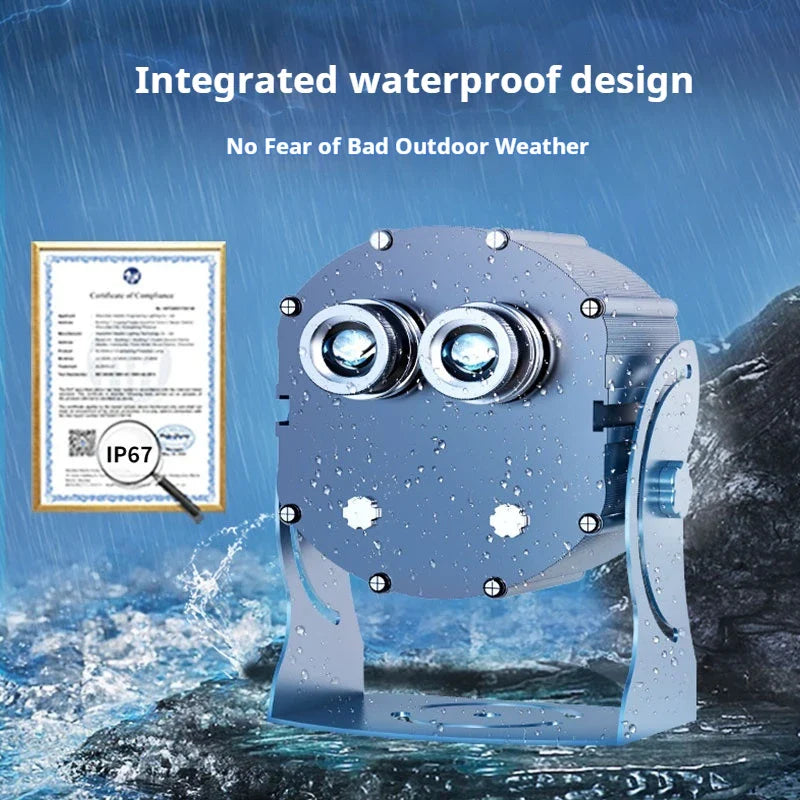 Projection spotlight of the Ocean World with dynamic water ripple jellyfish