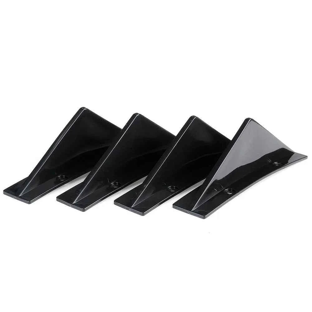 4pcs Car Rear Bumper Lip Diffuser Splitter Spoiler Scratch Protector Fin Trim Caps Universal Exterior Accessory For 300