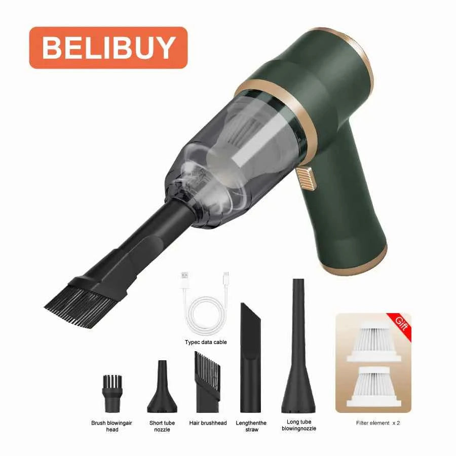 BELIBUY Portable Wireless Cleaner Air Gun Car Wash Supplies Powerful Vacuum Cleaner
