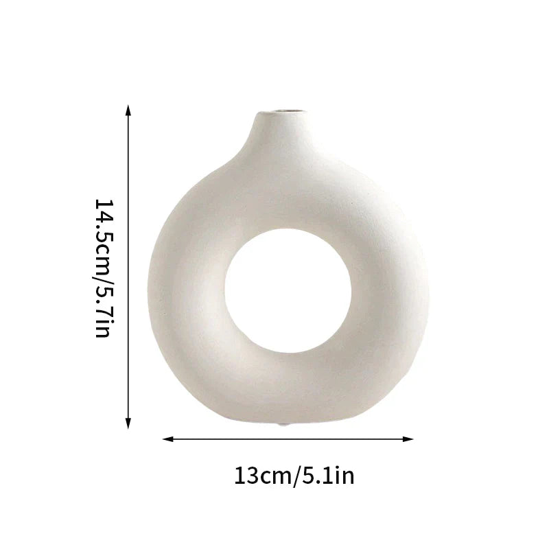 1PC Plastic Spiral White Vase Hydroponic Pot