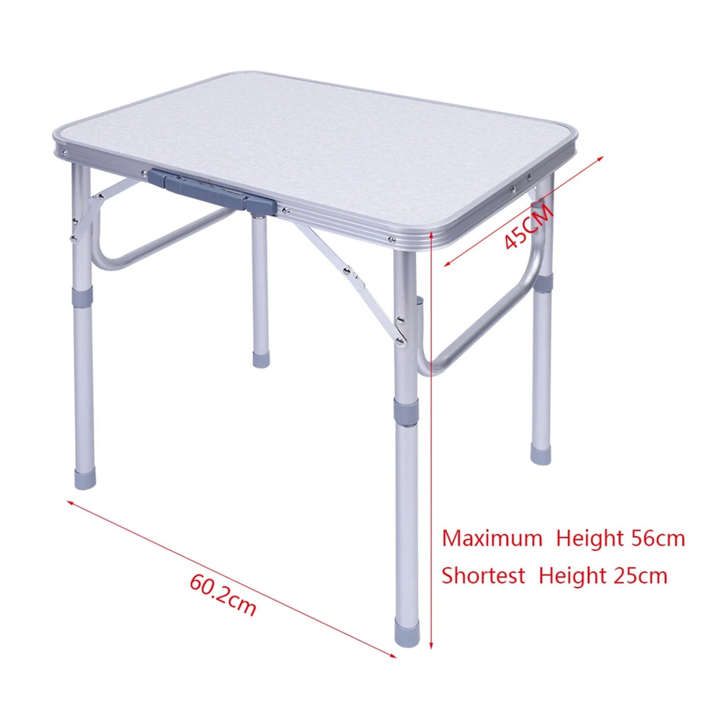 1x Aluminum Alloy Adjustable Folding Table Desk Stand Tray for Outdoor Garden Camping Picnic Outdoor Folding Table Folding Table