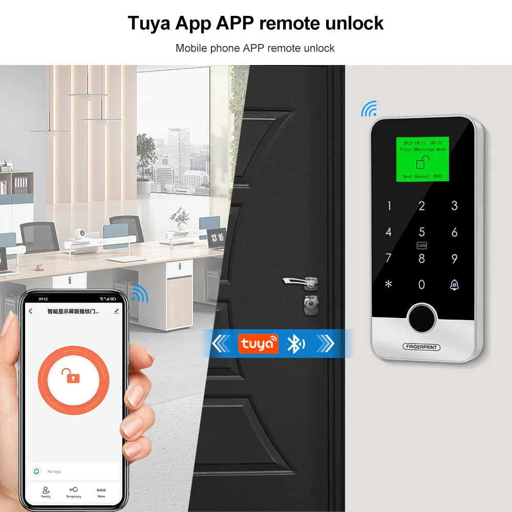 Waterproof Bluetooth  Fingerprint Access Controller, Touch Keypad, Door Opener System