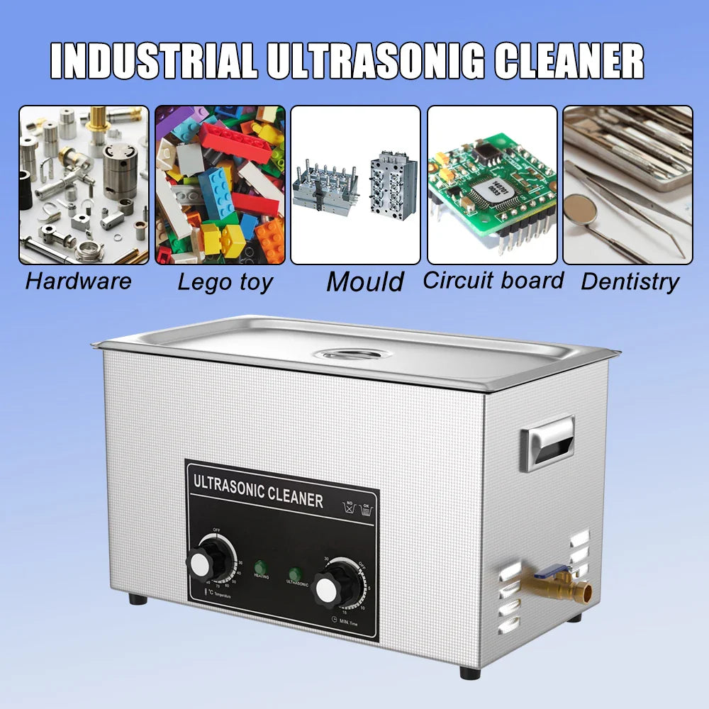 Industrial Ultrasonic Cleaner Cleaning Device 30L 600w 800w 900w Retainer Cleaner Machine Ultrasonic Bath UK AU EU US Plug 220v