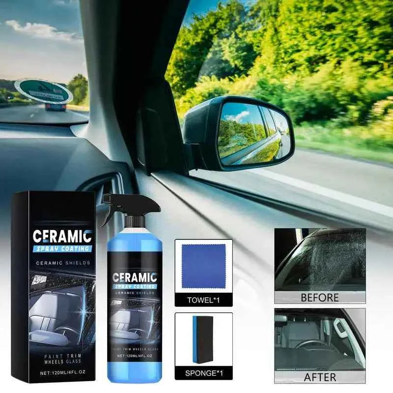 120ml Glass Cleaner Spray Car Nano Coating Agent Coating Liquid Hydrophobic Anti-Scratches Car Wax Coating Car Polishing Coating