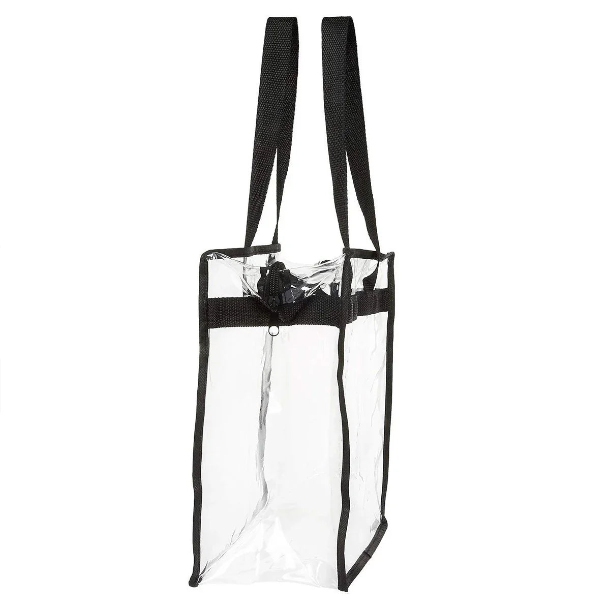 2Pcs Transparent Totes Large Capacity Clear Tote Bags with Zipper Flexible Multipurpose PVC for Swim Storage Shopping Waterproof