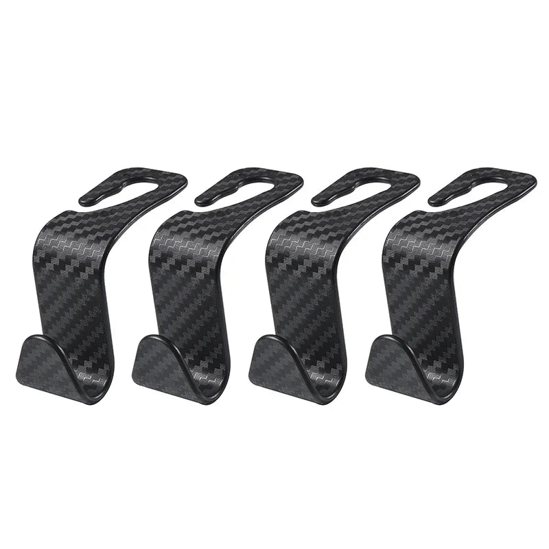 4Pcs Carbon Fibre Hook Car Seat