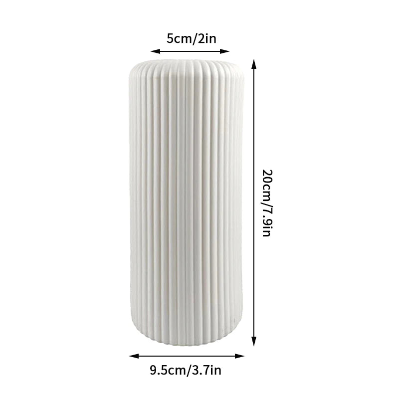 1PC Plastic Spiral White Vase Hydroponic Pot