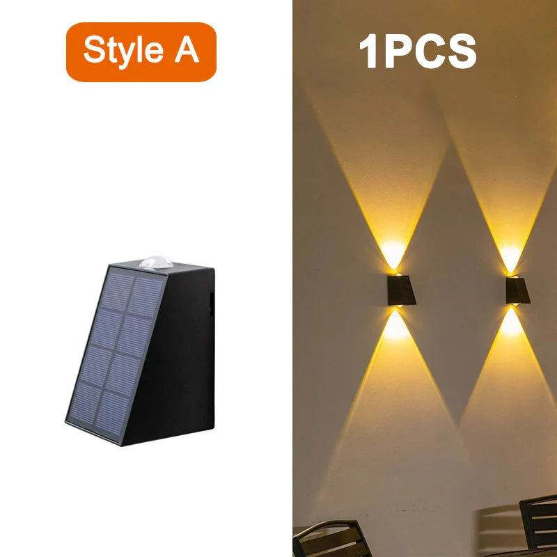 LED Outdoor Wall Solar Lights Waterproof Garden Wall Decoration
