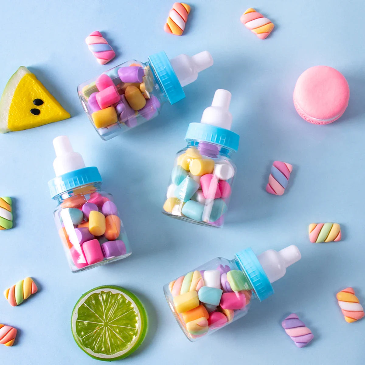 Baby Shower Candy Bottles - Pink Blue Gender Reveal Party Favors