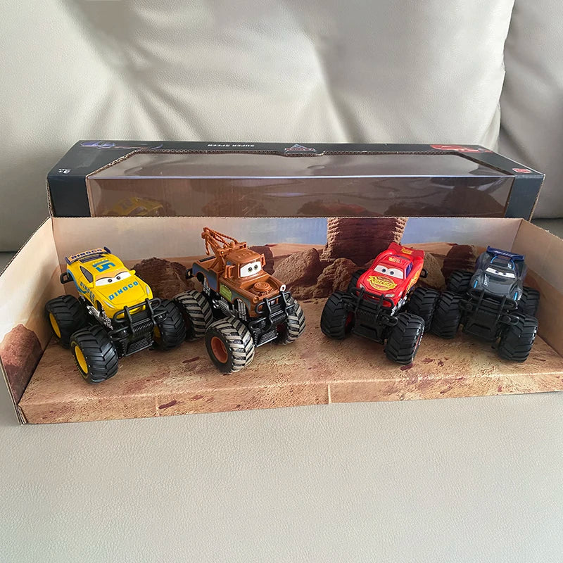 4pcs Disney Pixar Cars Set Lightning Mcqueen Figures Jackson Storm Mack Uncle Truck Pull-Back Cars Model Doll Children Toy Gift