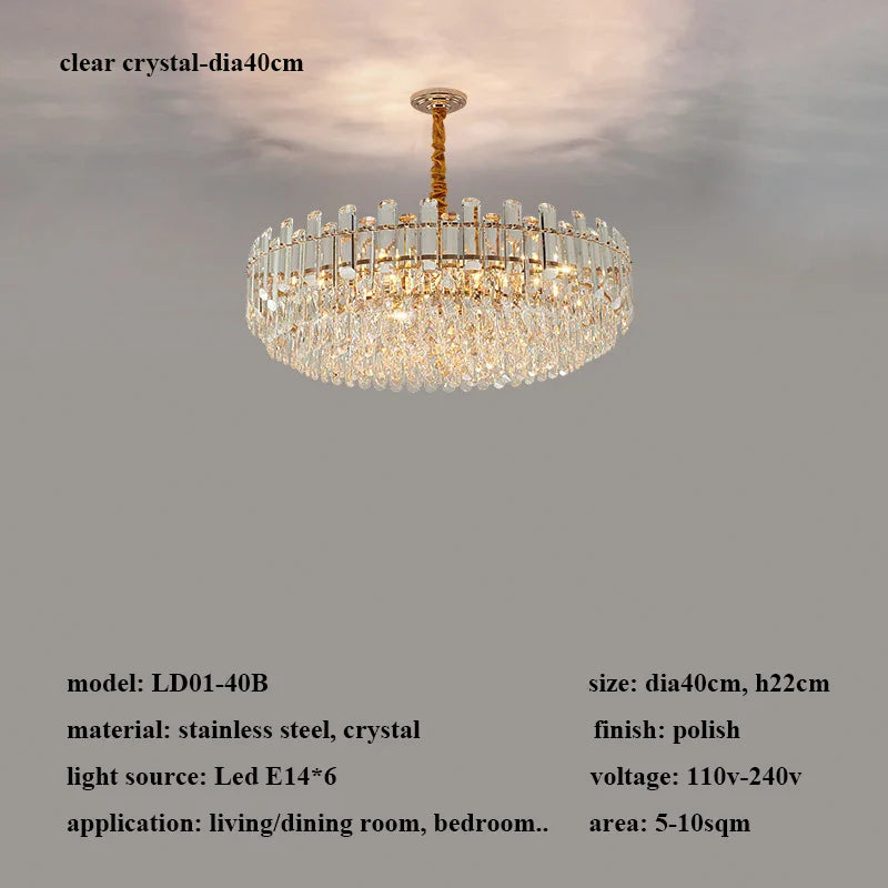 Modern Luxury Crystal Led Pendant Lights