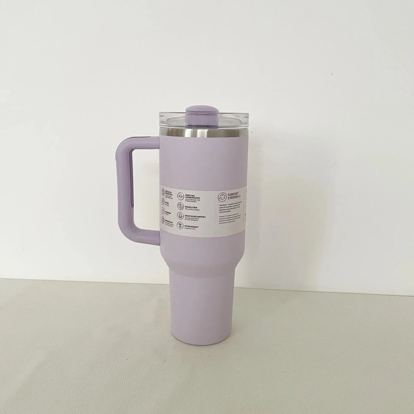 40Oz Handle Straw Lid Stainless Steel 30oz/40oz Vacuum Insulated Car Mug Double Wall Thermal Iced Travel Cup
