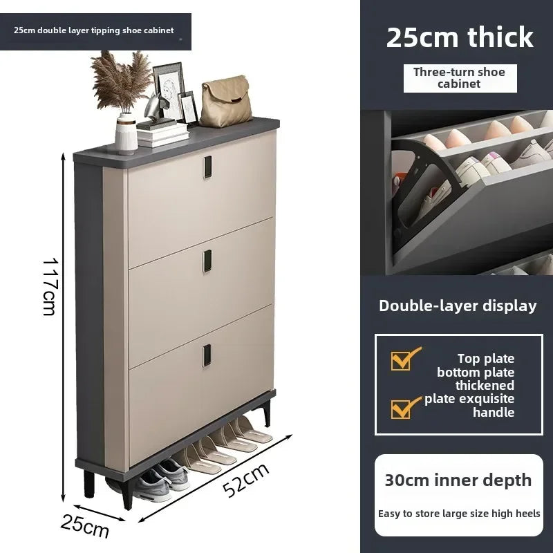 Corridor Shoe Cabinet At The Entrance of The Home Corridor Indoor Entrance Door Entrance Cabinet New Solid Wood Rack Shoe Shelf