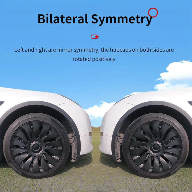 Hubcaps for Tesla Model Y 19 Inch Storm Style Wheel Cover