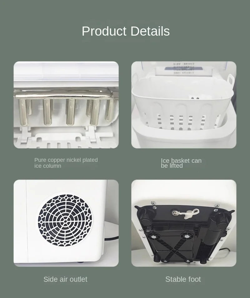 Ice Generator Slush Machine Cube Maker Dry Cubes Making Factory Countertop Cream Mould Snowflake Nugget Crusher Home Margarita