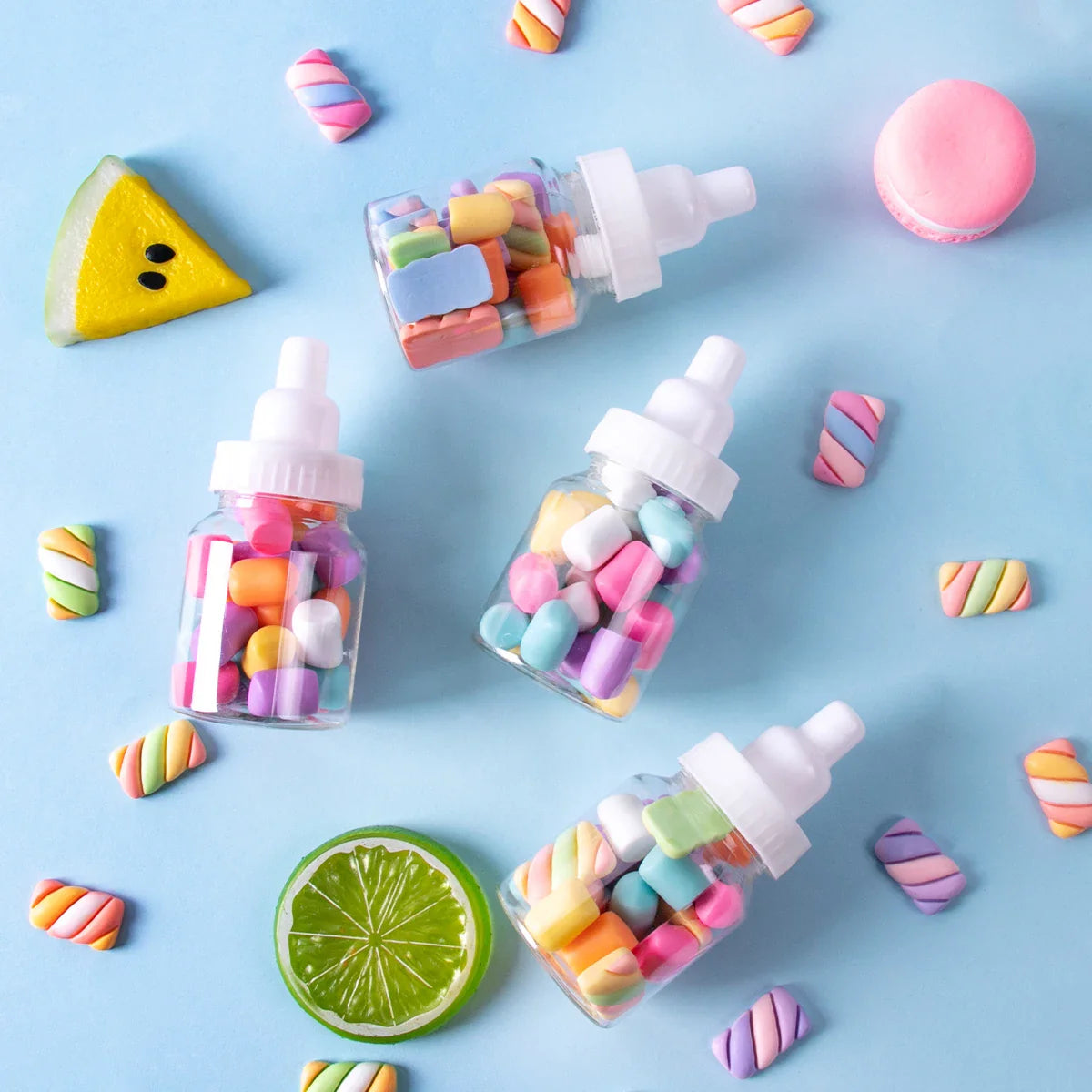 Baby Shower Candy Bottles - Pink Blue Gender Reveal Party Favors