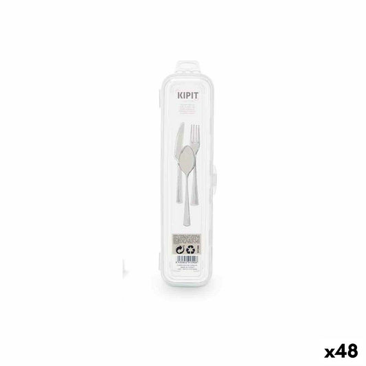 Case Pieces of Cutlery Travel Transparent (48 Units)