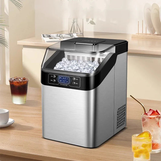 Commercial ice machine small household 30 kg desktop square ice milk tea shop dormitory night market stall ice machine