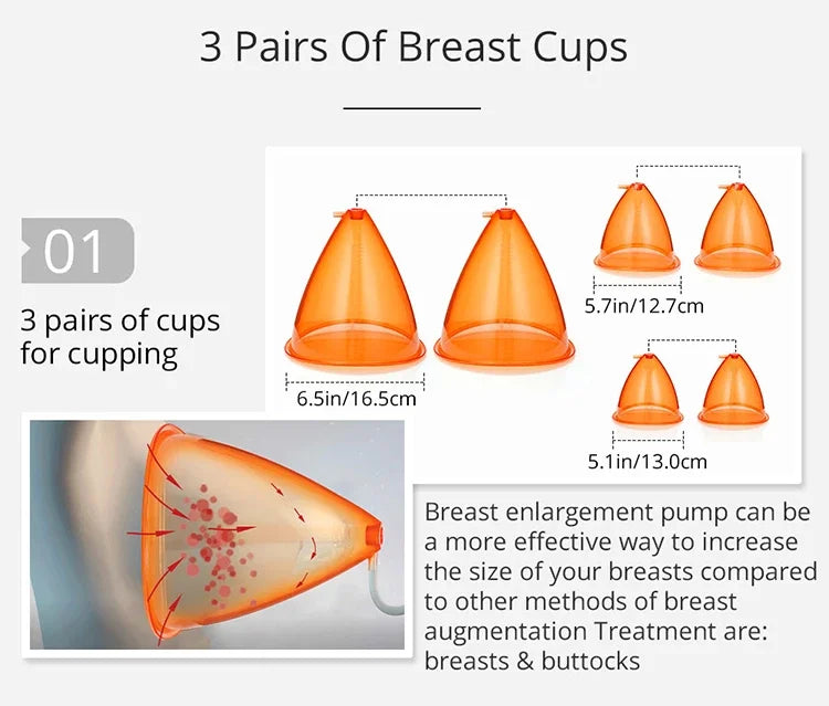 BBL Butt Lifting Colombien MachineVacuum Cup Massager Buttocks Enhancement Breast Enlargement Pumps Suction Therapy