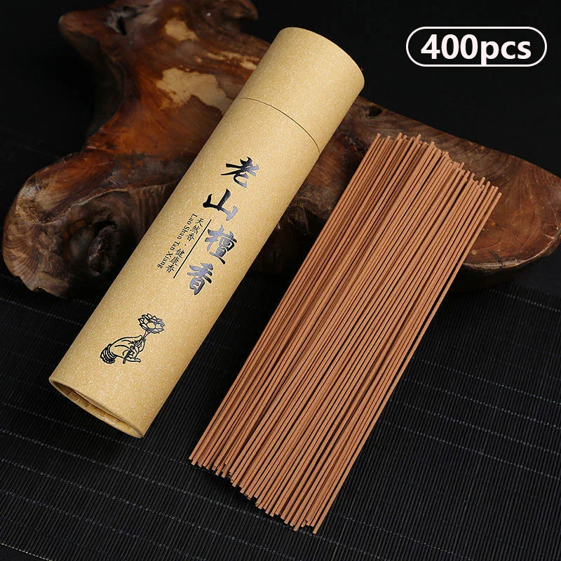 400Pcs Natural Sandalwood Sticks Home Incense Sticks Blessing Ceremony Prayer Buddha Incense Wormwood Sandalwood Agarwood