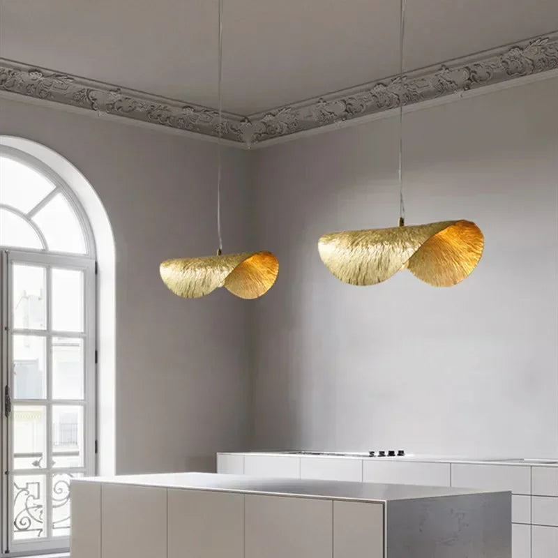 Lotus Leaf Chandelier Kitchen Retro Creative Light