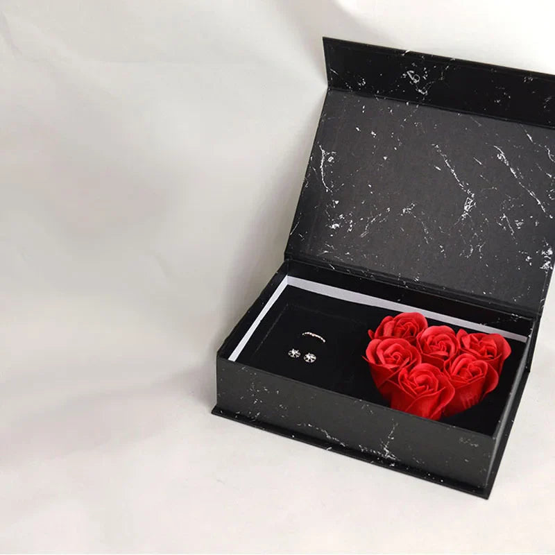 1PC Jewelry Box Jewelry Box Rose Gift Box Christmas Valentine's Day Romantic Delicate Necklace Box