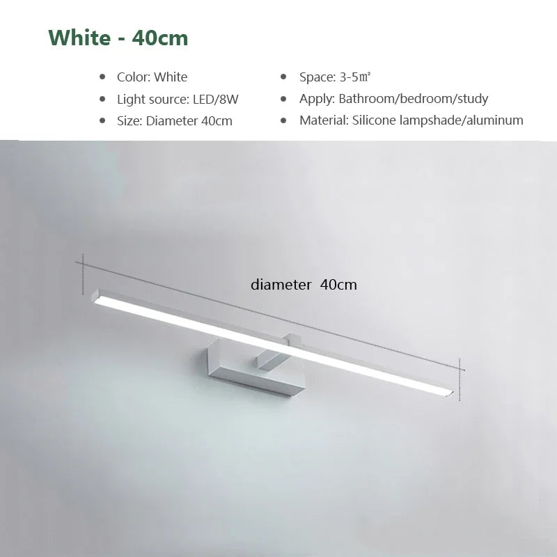 Modern LED Wall Light Bathroom Hardware Wall Lamp