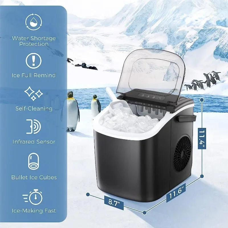 Ice Generator Slush Machine Cube Maker Dry Cubes Making Factory Countertop Cream Mould Snowflake Nugget Crusher Home Margarita