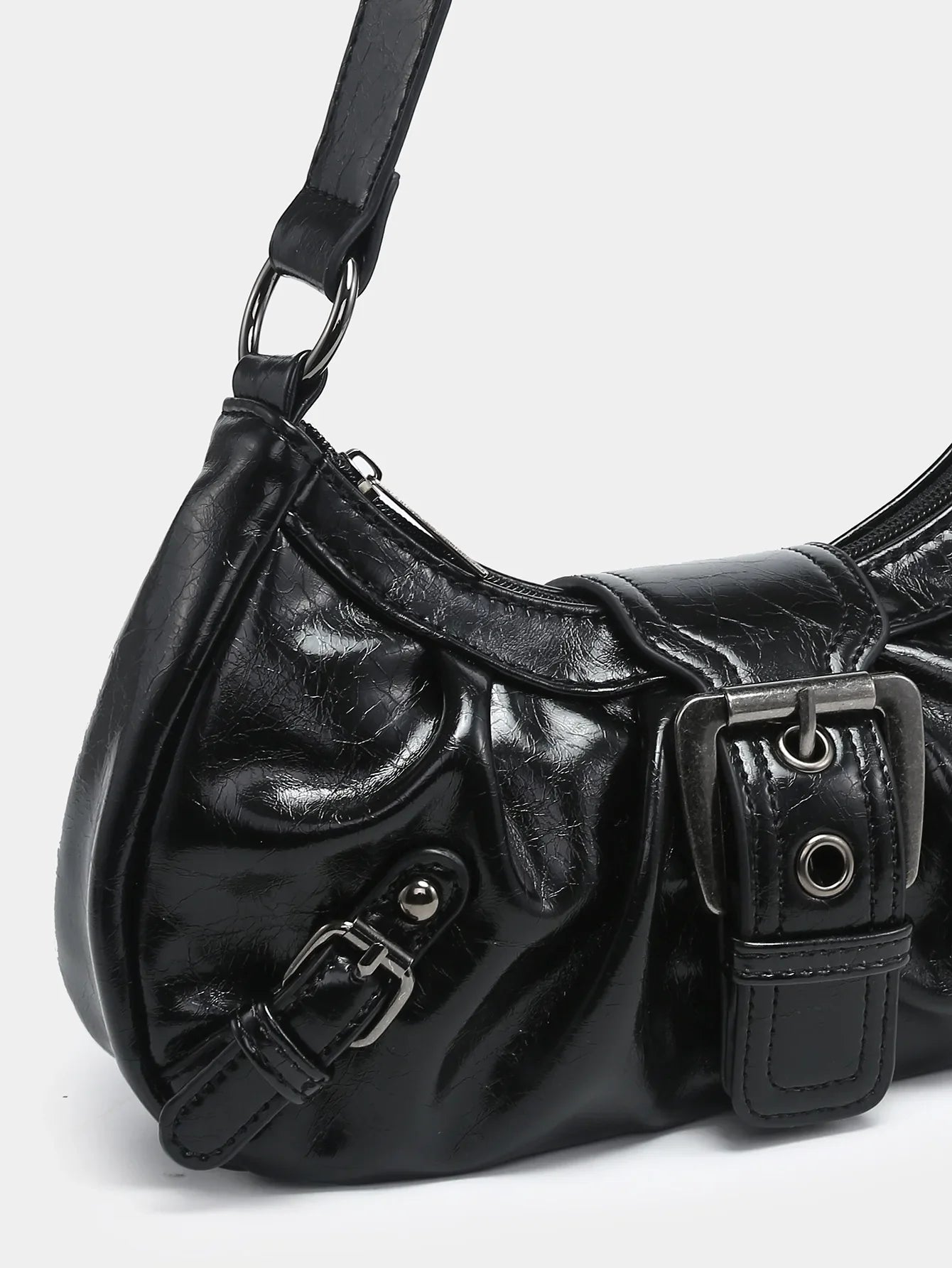Hot Selling Maillard-Style Retro Small Bag Spicy Girl Y2K Wasteland-style Vintage Leather Shoulder Armpit Bag 2025