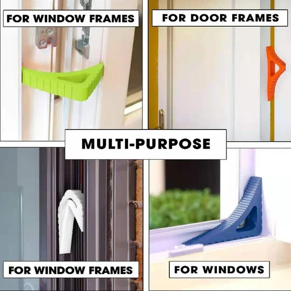 1pcs Rubber Door Stopper Reusable Floor Block Door Wedge Doorstops Home Window Limiter Home Office Anti-collision Door Stops