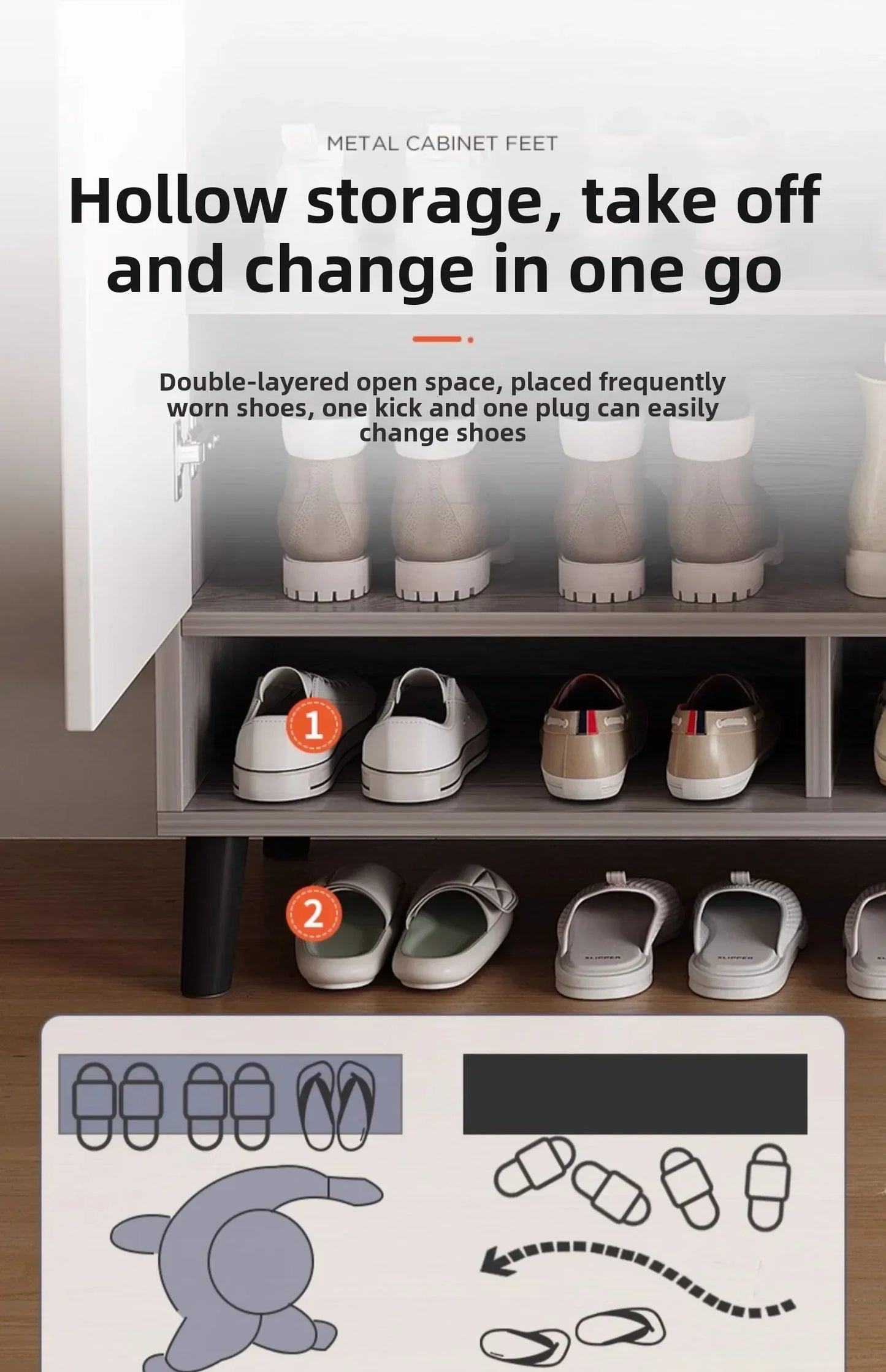 Corridor Shoe Cabinet At The Entrance of The Home Corridor Indoor Entrance Door Entrance Cabinet New Solid Wood Rack Shoe Shelf