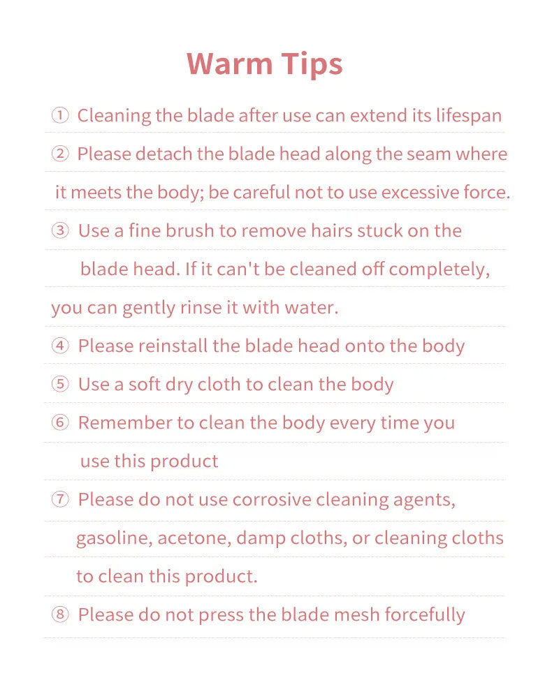 2 In 1 Electric Shaver for Women Lady Razor Hair Removal Waterproof Wet or Dry for Underarm Bikini Leg Portable Painless Trimmer