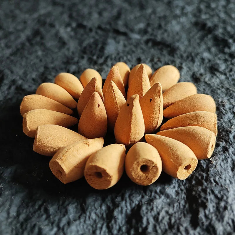 Y 10/20/50Pcs Natural Indian Cone Insence Rose Waterfall Reflux Tower Incense for Backflow Burner Home Tea Room Hotel Fragrance