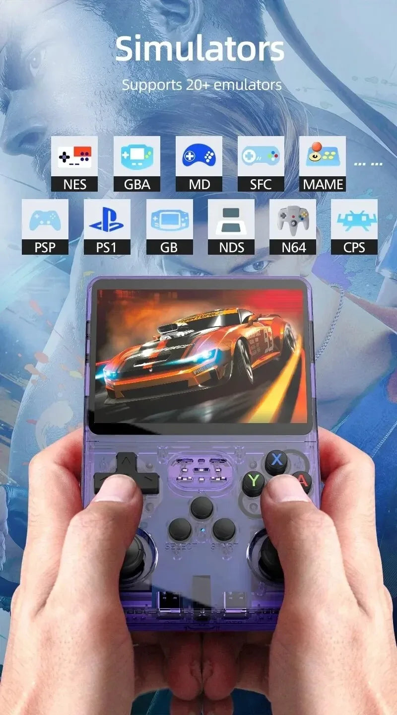 ARKOS R36S Retro Handheld Video Game Console Linux System 3.5 Inch IPS Screen R35s Plus Portable Pocket Video Player 64GB 128GB
